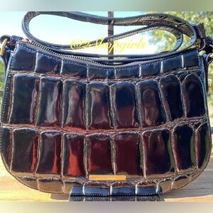 NWT Brahmin Shayna BLACK NERINA Melbourne Crossbody #2